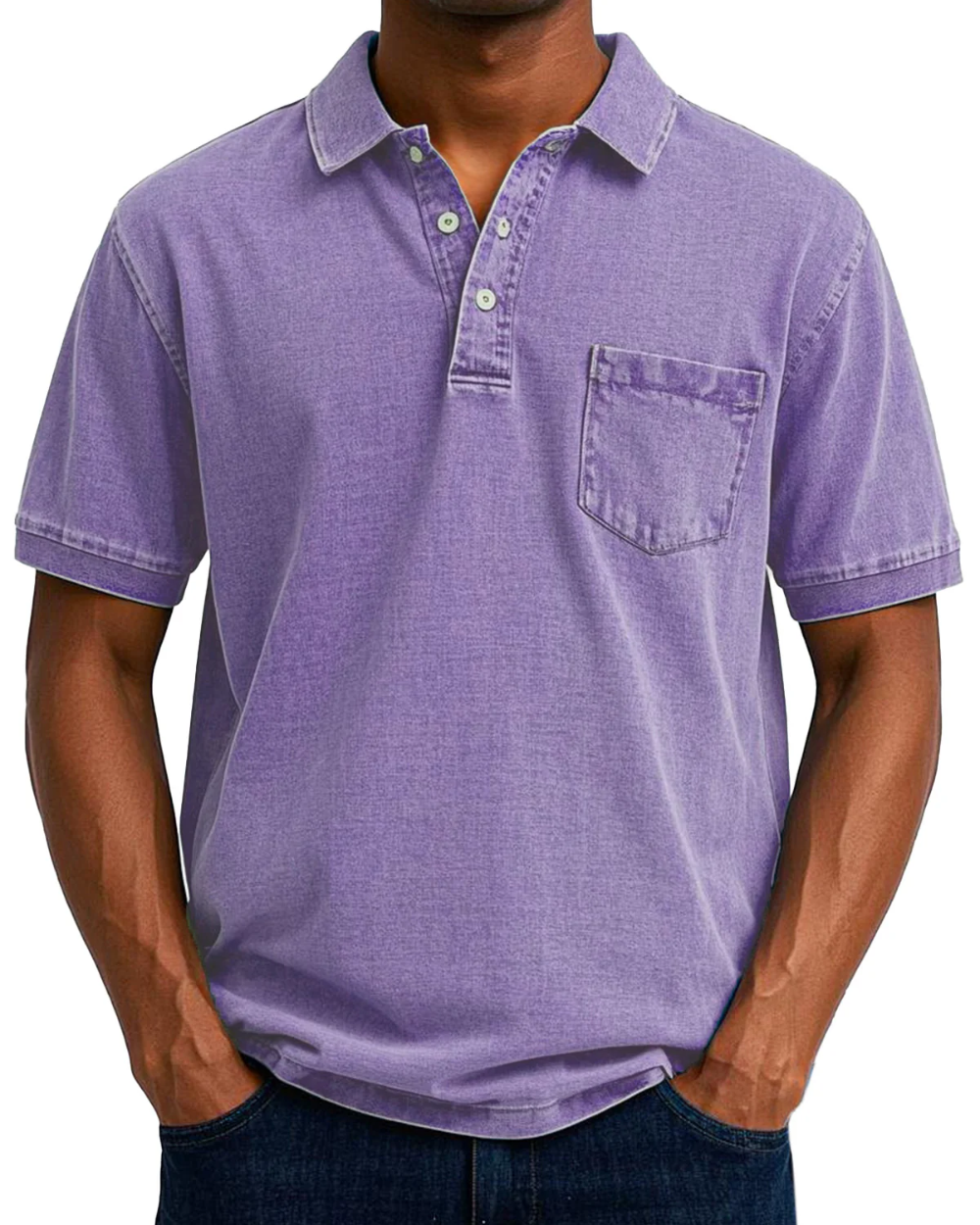 Armin Vintage-Poloshirt in Lila