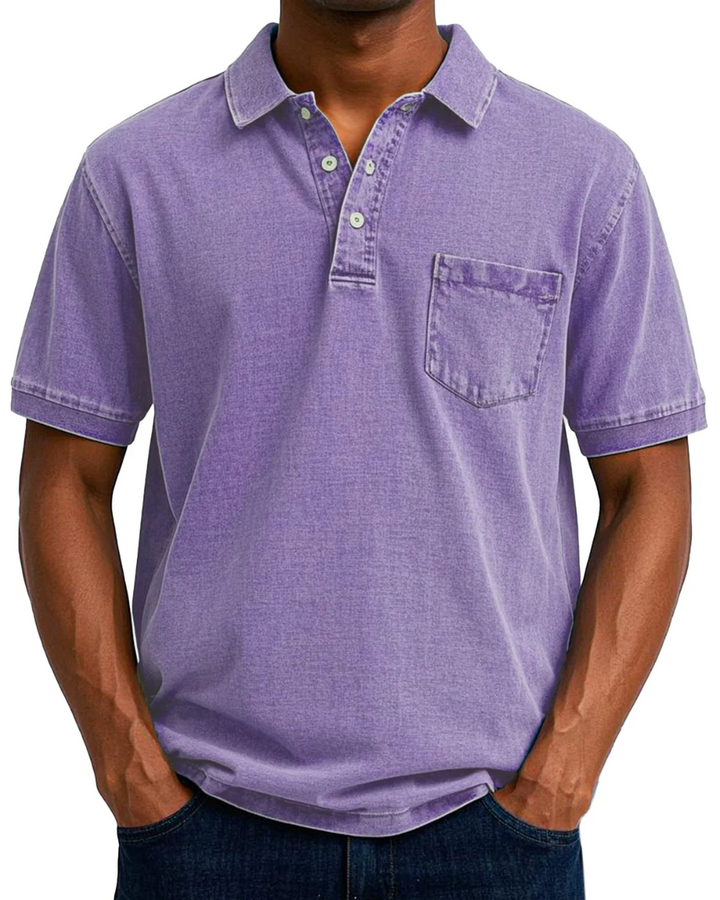 Armin Vintage-Poloshirt in Lila