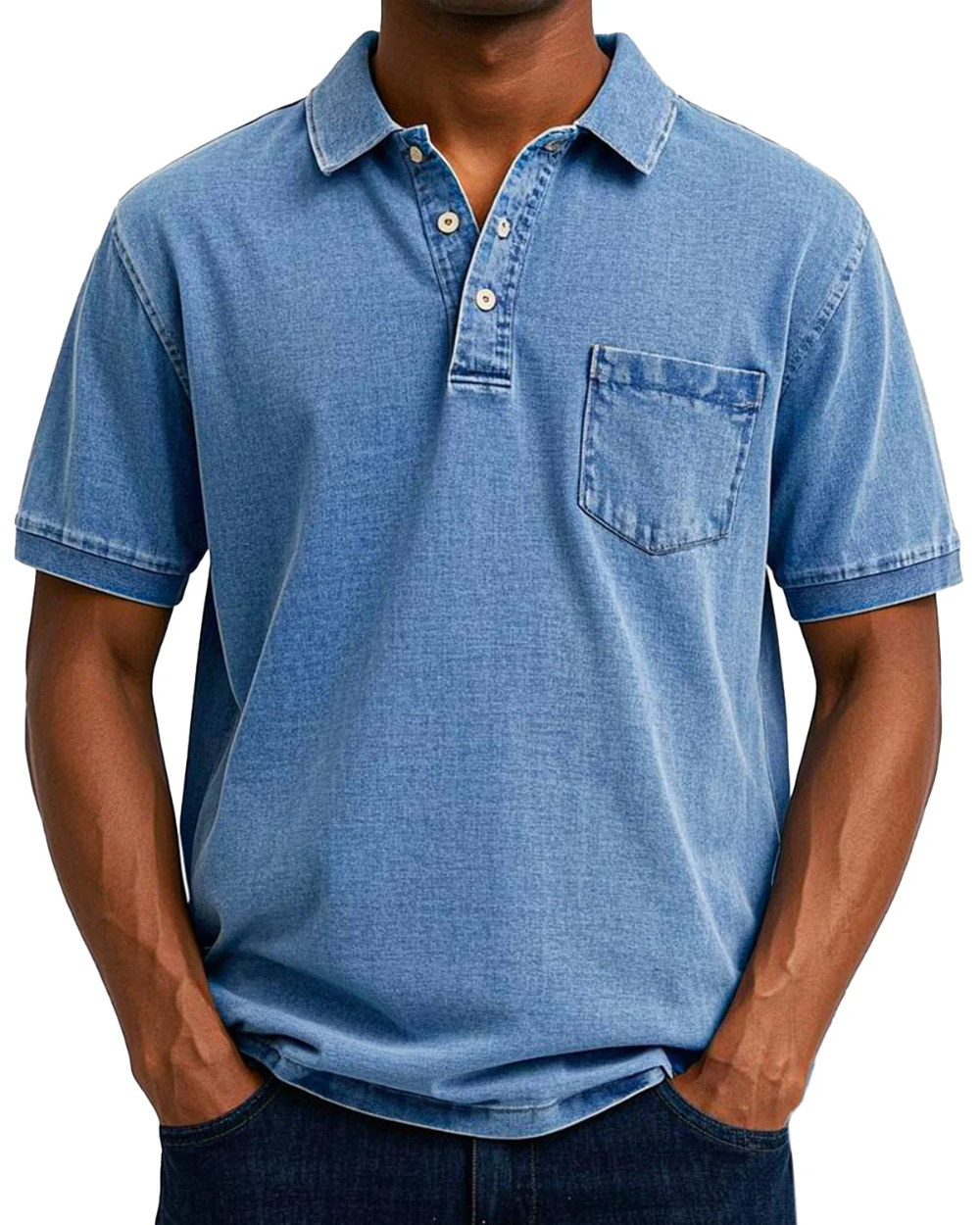 Armin Vintage-Poloshirt in Blau