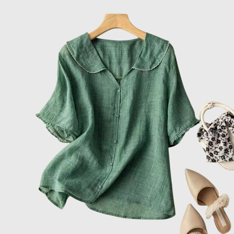 Irene Elegante Bluse in Grün