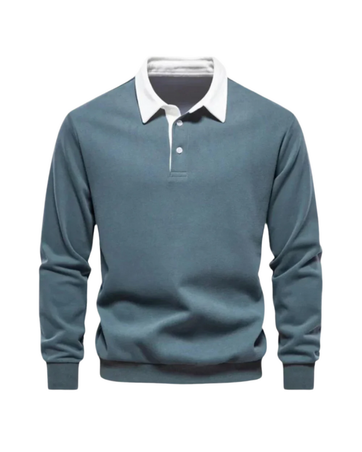 Adrian Polo-Pullover in Türkis