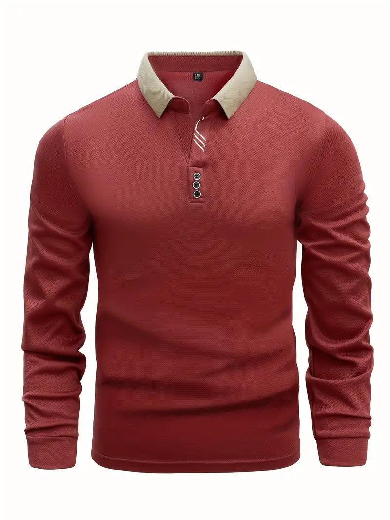 Jürg - Polo-Pullover in Rot