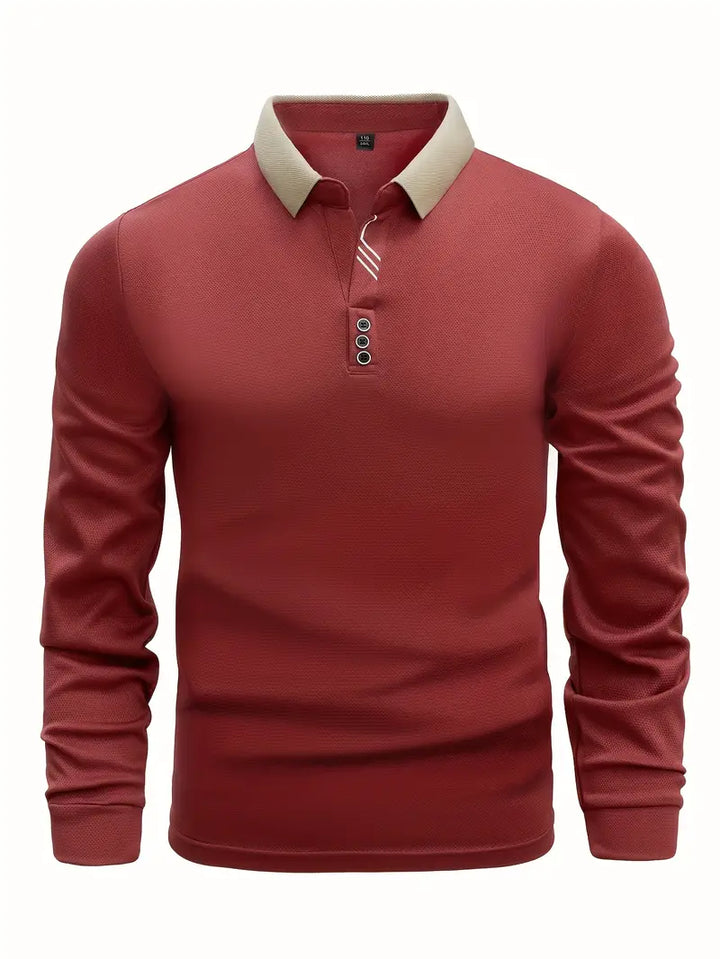 Jürg - Polo-Pullover in Rot