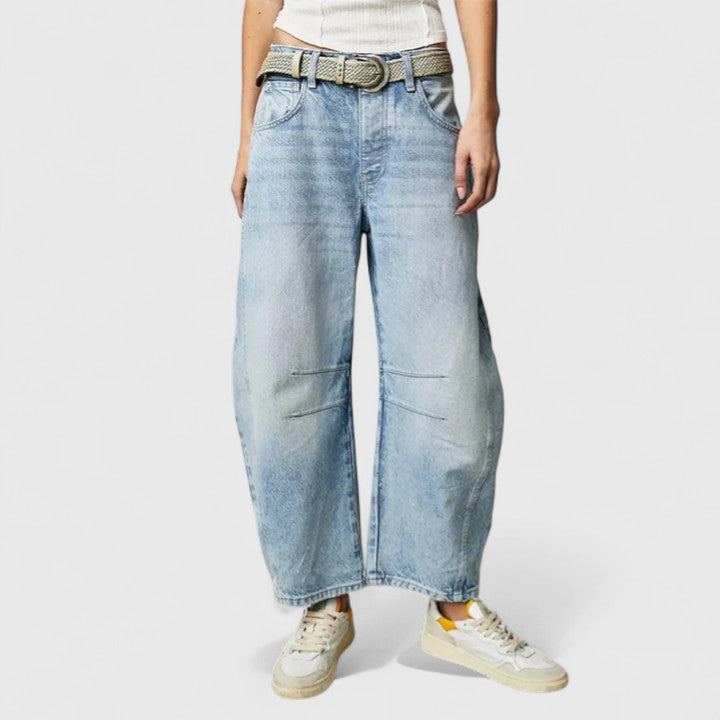 Heidrun Bequeme Weite Hosen in Hellblau