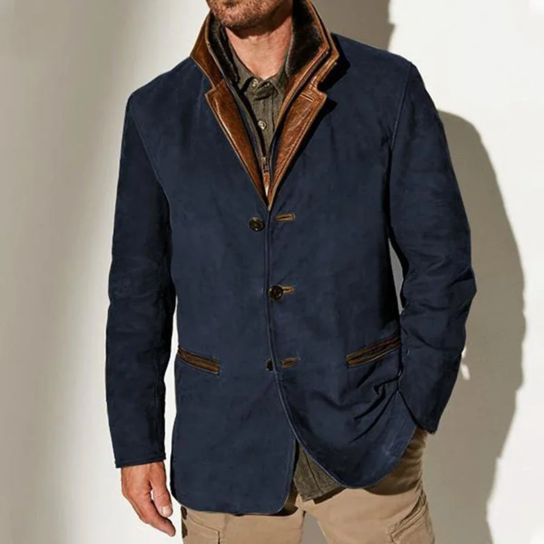 Hans – Elegante Vintage-Jacke in Blau