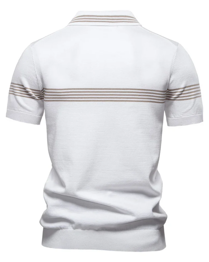 Lorenz Poloshirt mit Streifen, Rückansicht
