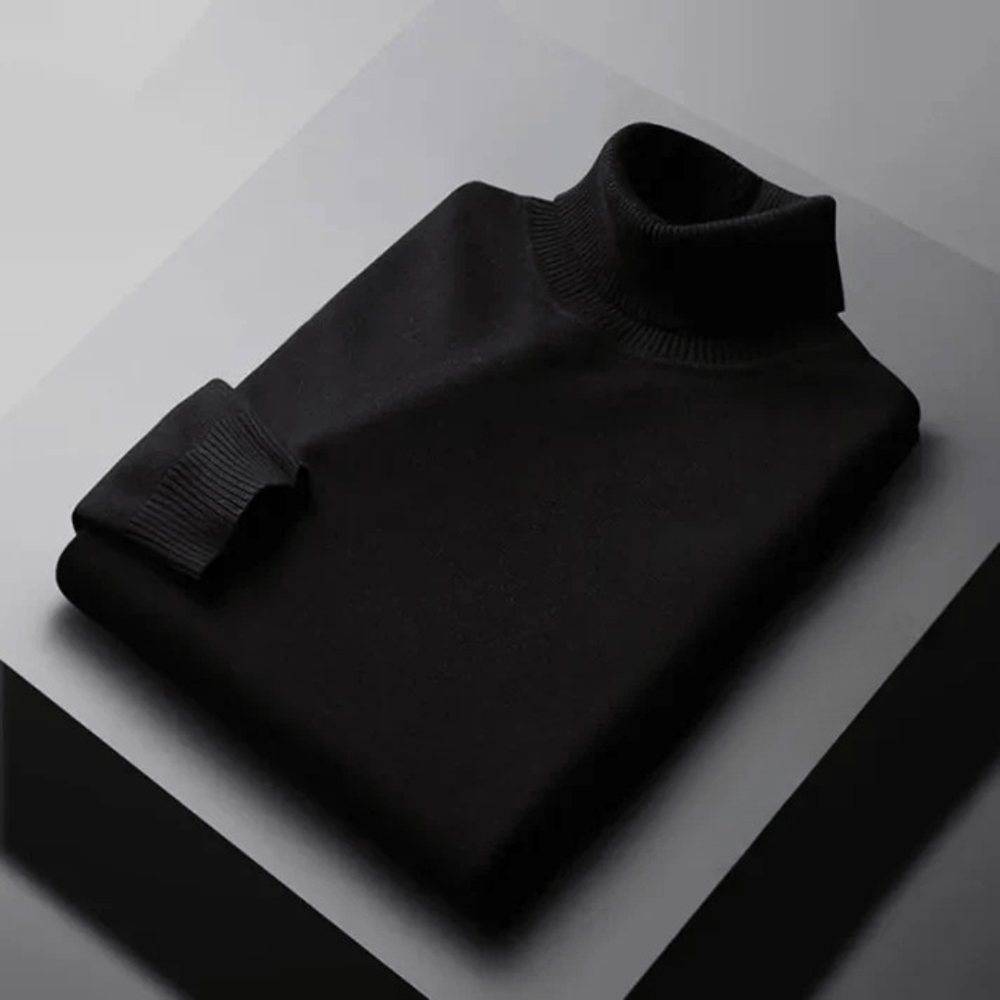 Hansruedi Rollkragenpullover in Schwarz