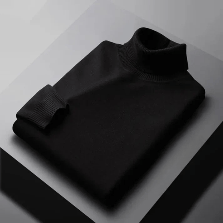 Hansruedi Rollkragenpullover in Schwarz