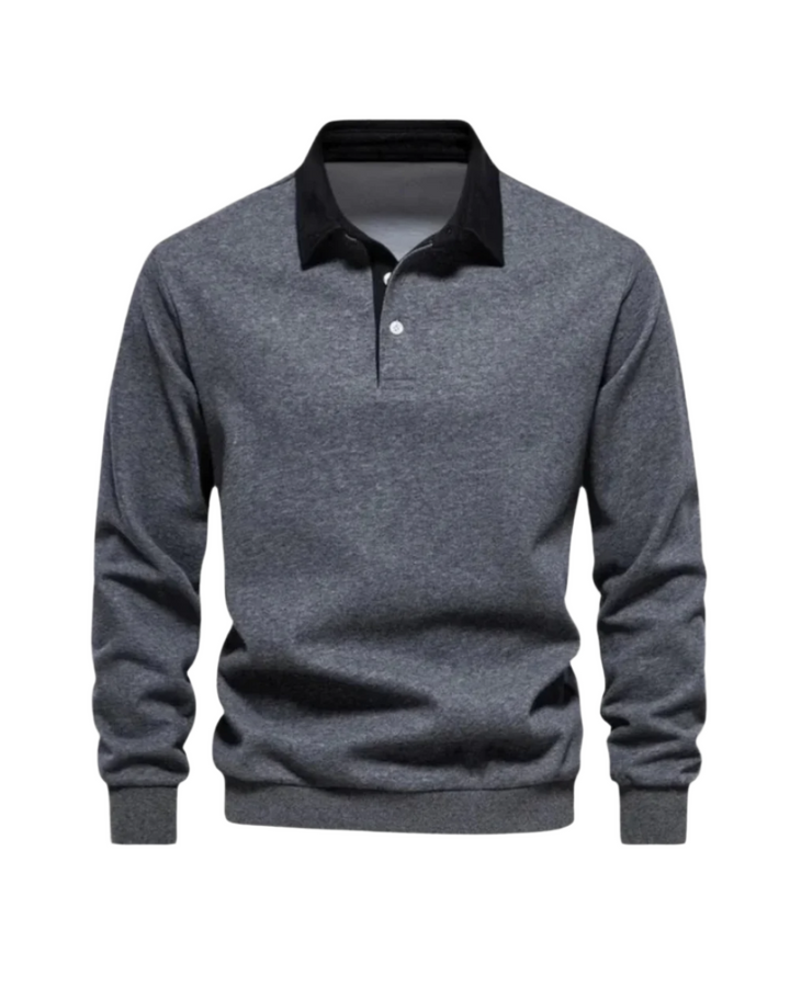 Adrian Polo-Pullover in Grau