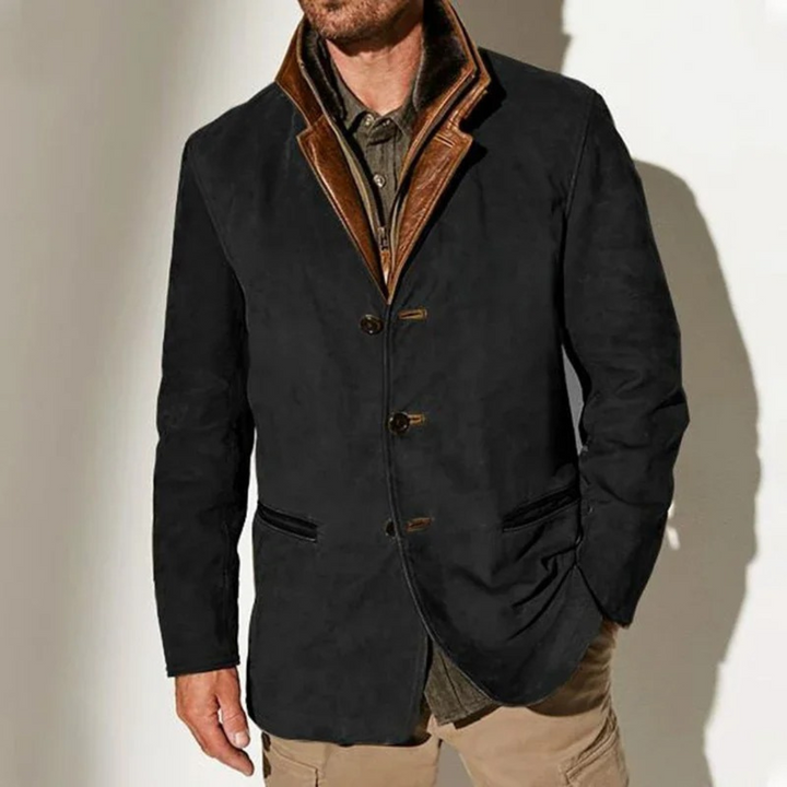 Hans – Elegante Vintage-Jacke in Schwarz