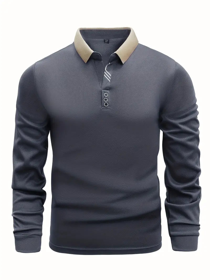 Jürg - Polo-Pullover in Grau