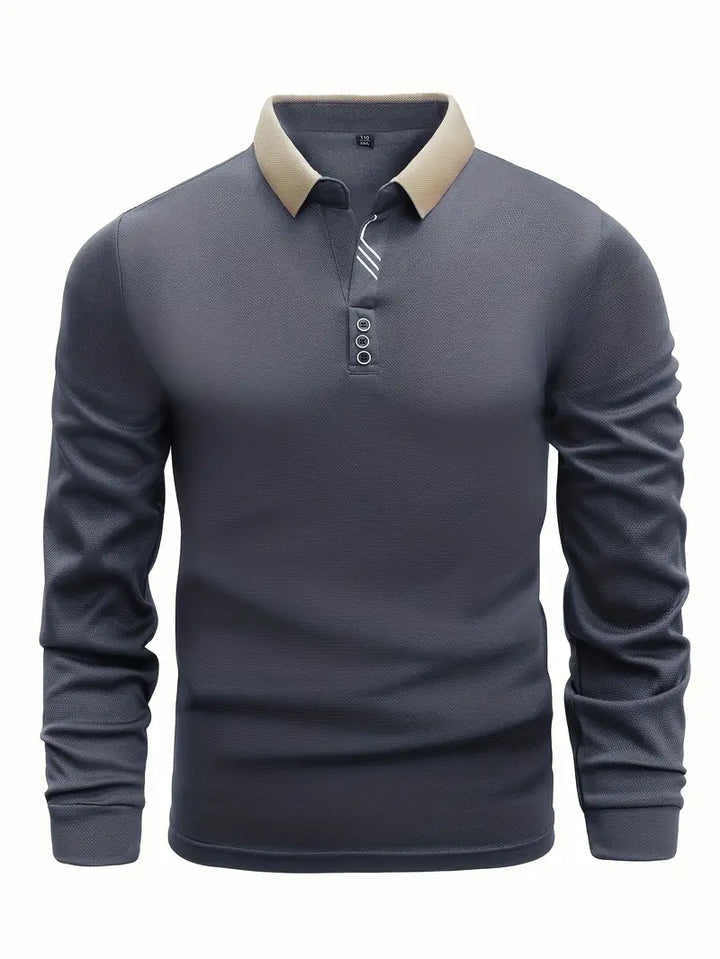 Jürg - Polo-Pullover in Grau