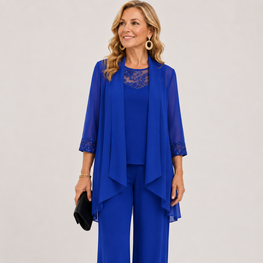 Gaby Set in Blau, Detailansicht