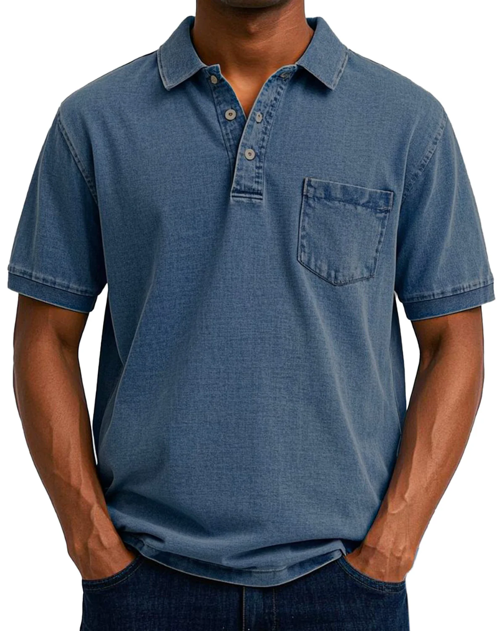 Armin Vintage-Poloshirt in Marineblau