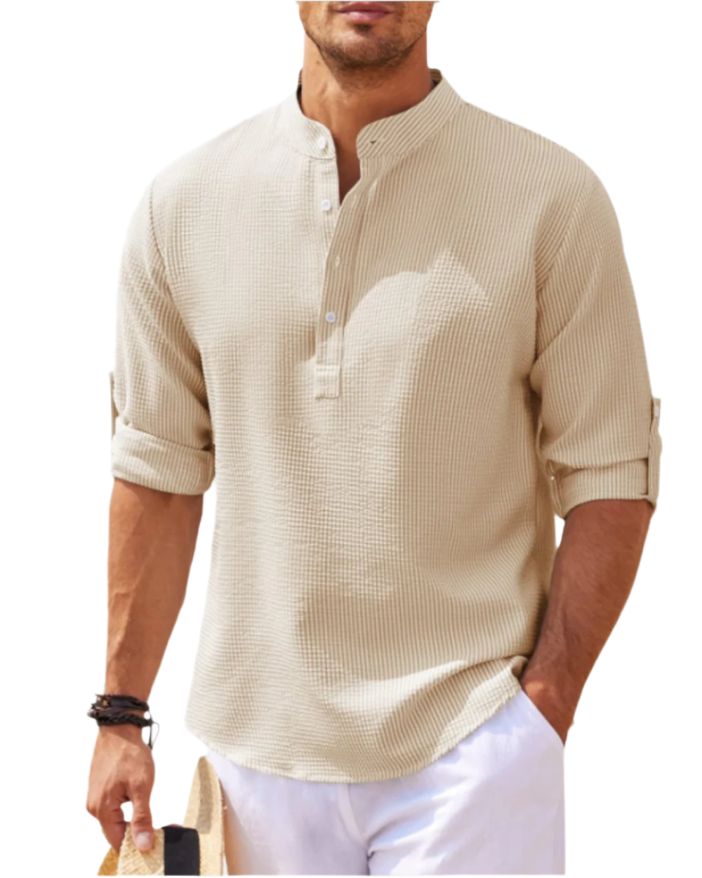 Roland Langärmeliges Polohemd in Khaki
