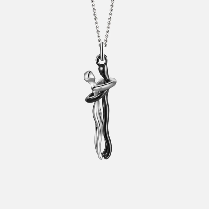 Mathilde – Halskette in Silber und Schwarz