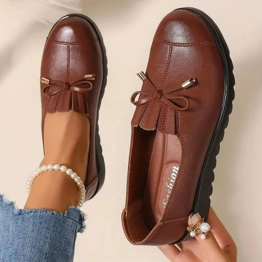Elsbeth Loafers in Braun mit Schleife