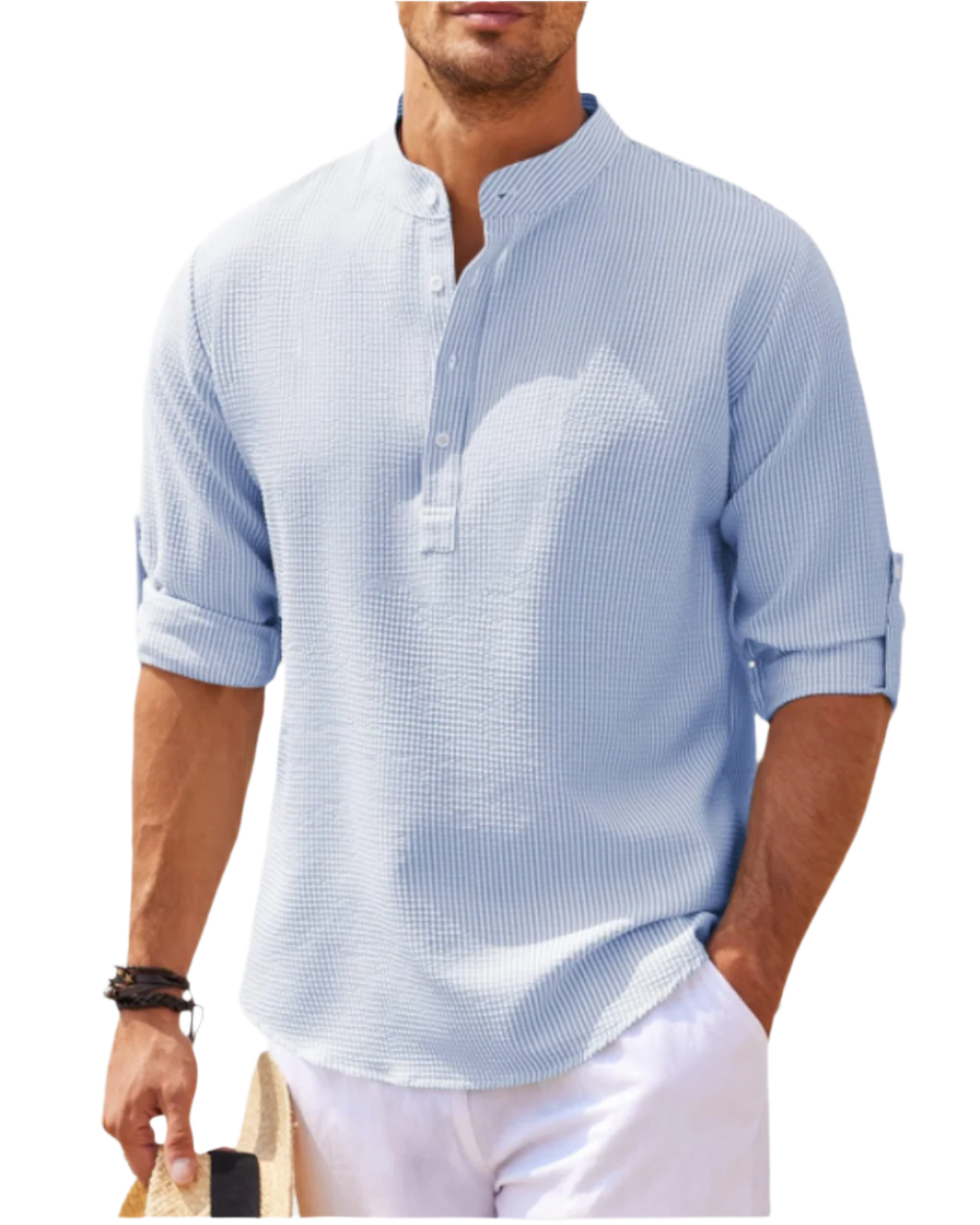 Roland Langärmeliges Polohemd in Hellblau