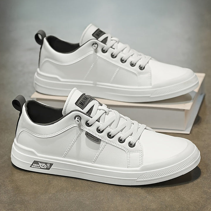 Max Sneaker in Weiss mit grauen Details