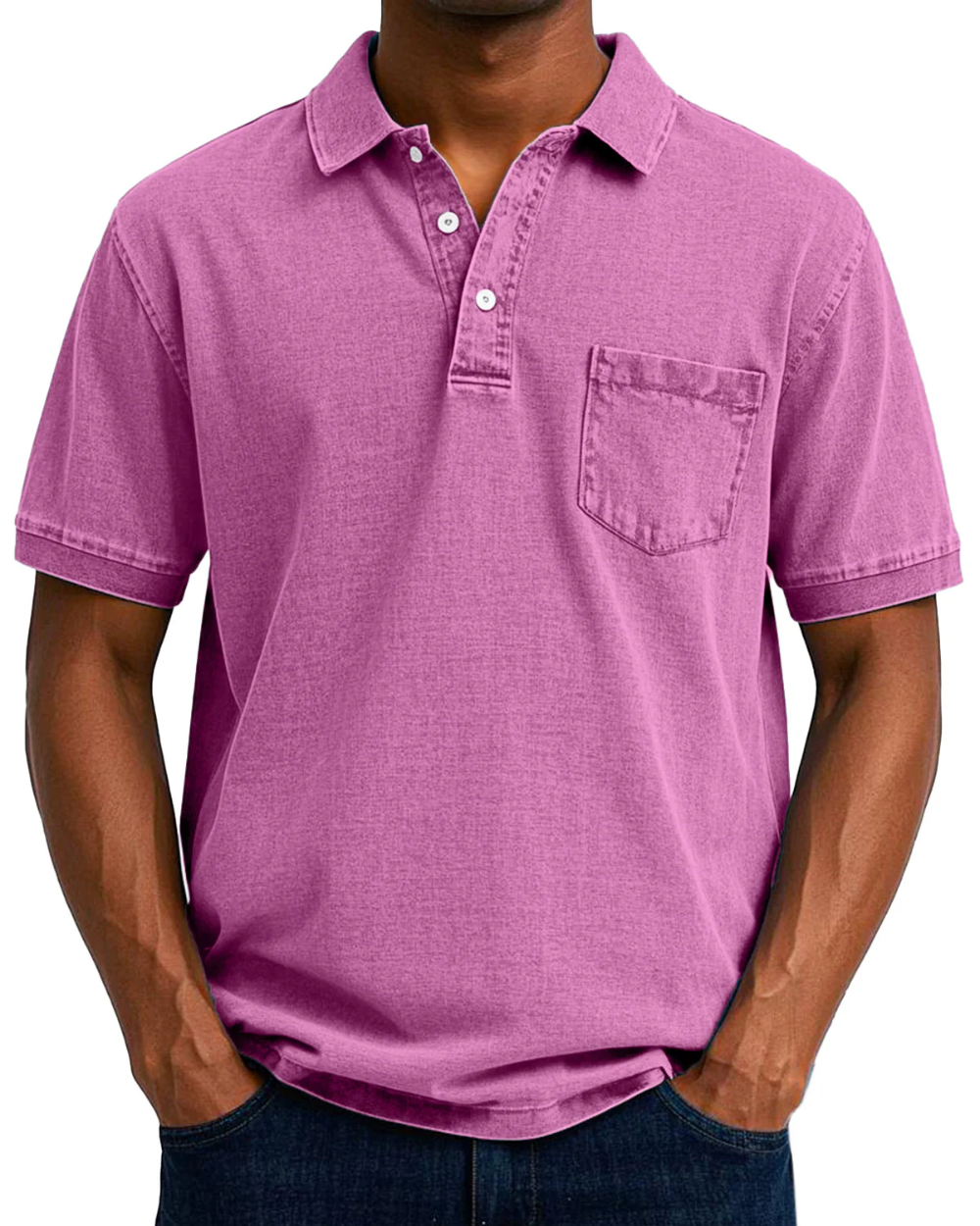 Armin Vintage-Poloshirt in Rosa