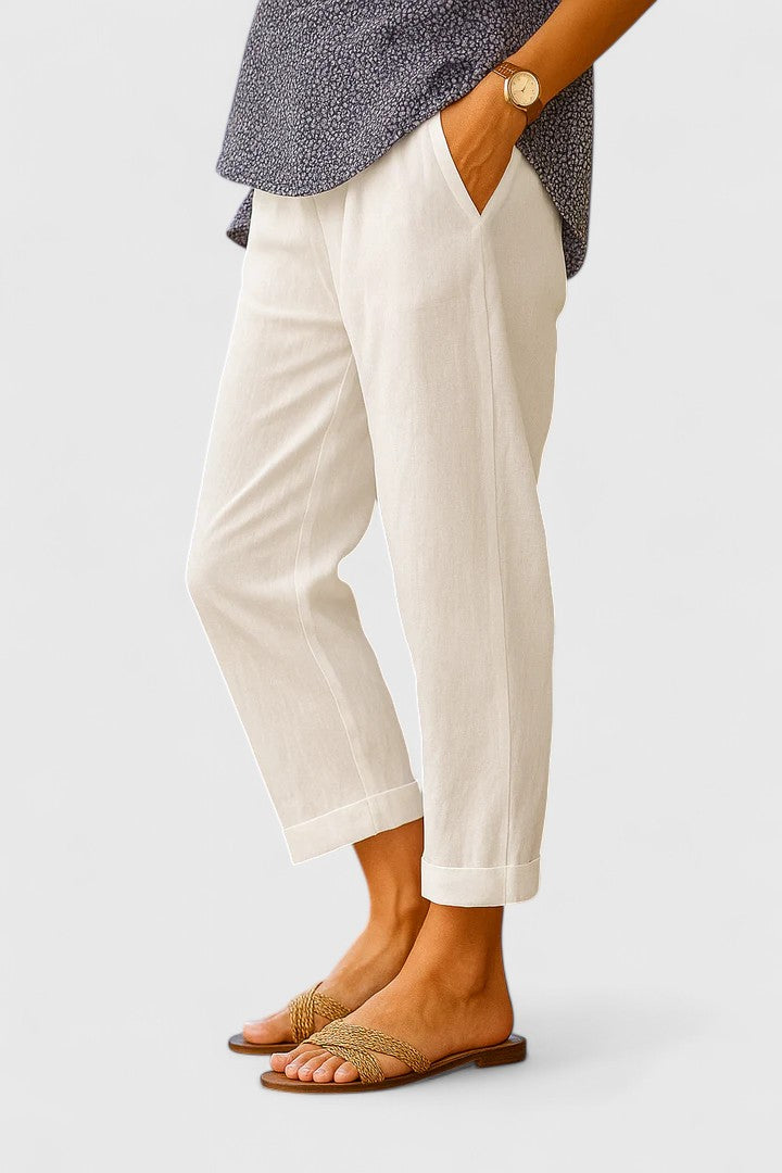 Heike Elegante Hose in Weiss
