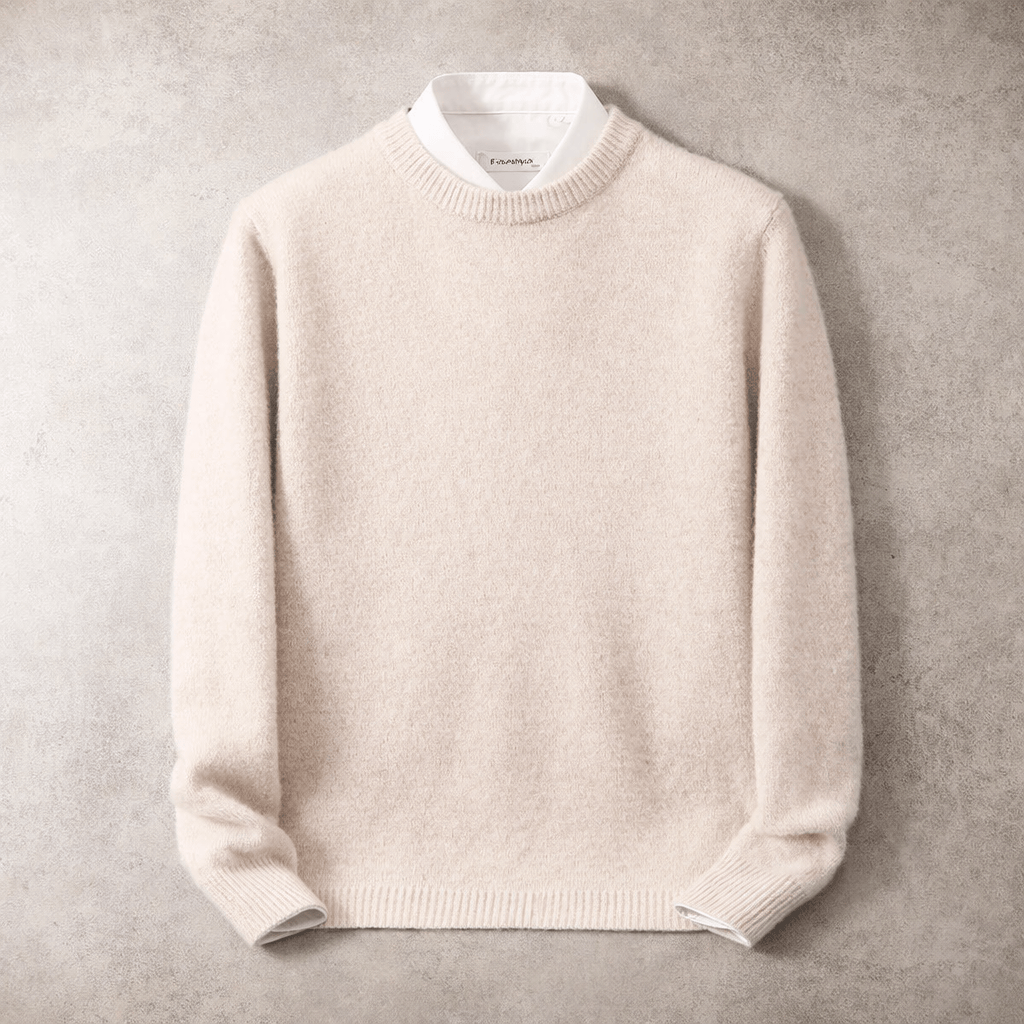 Hans-Peter Pullover in Beige, Vorderansicht