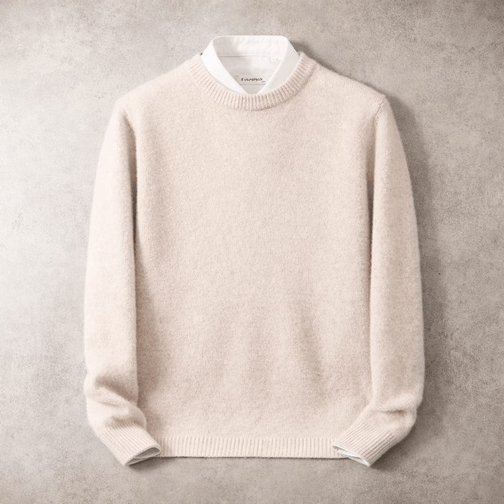 Hans-Peter Pullover in Beige, Vorderansicht