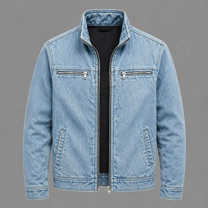 Rolf Vintage Jacke mit Reissverschluss in Hellblau