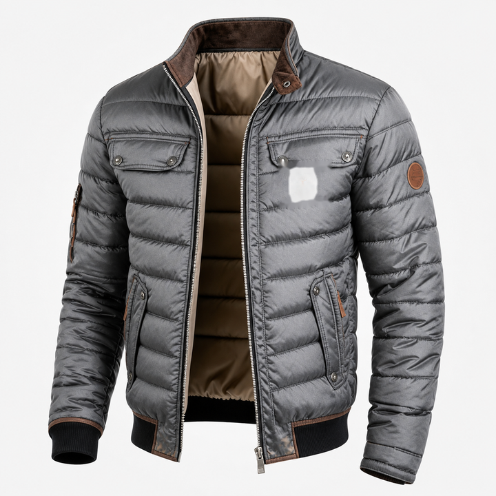 Thomas – Übergangsjacke in Grau, offen