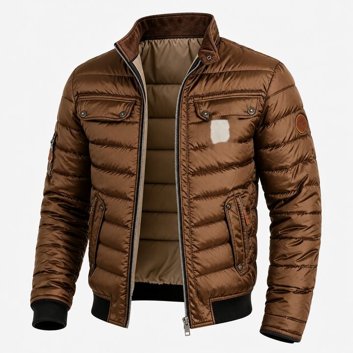 Thomas – Übergangsjacke in Braun, offen