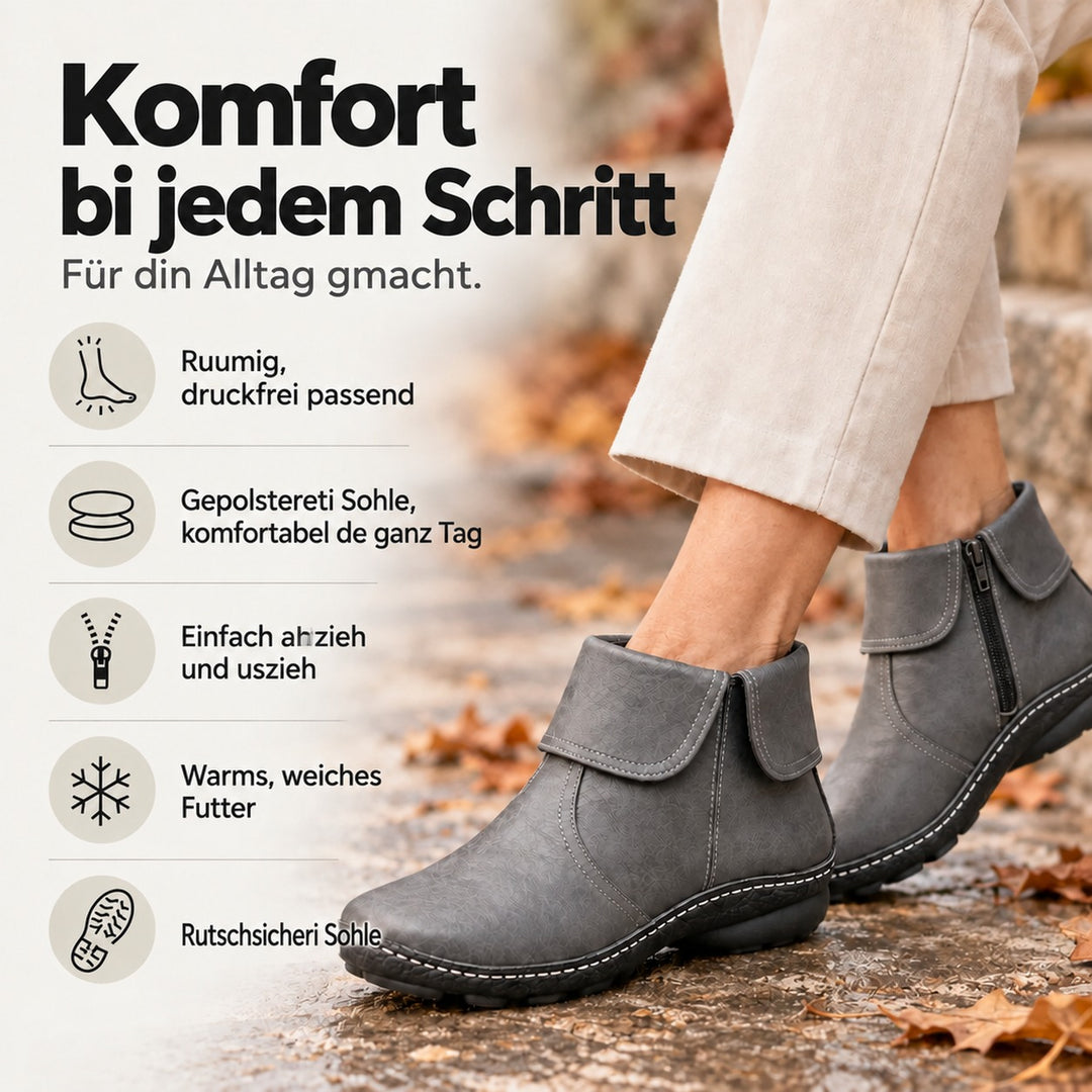Margot Stiefeletten in Grau mit Komfortmerkmalen