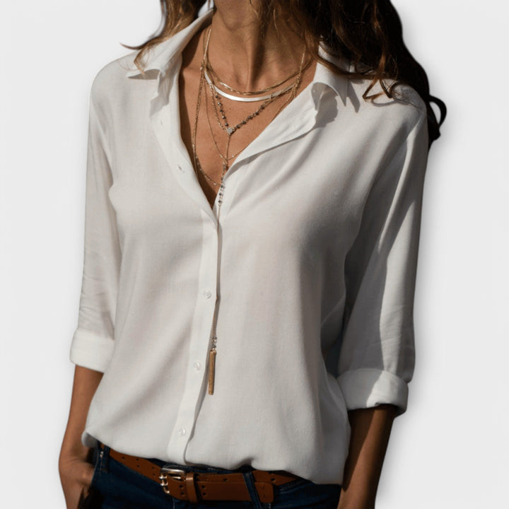 Regina Elegante Bluse in Weiss