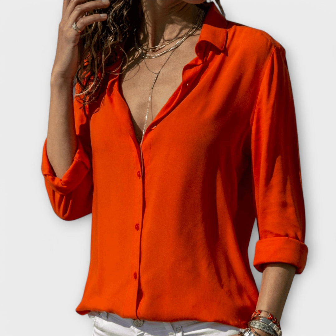 Regina Elegante Bluse in Orange