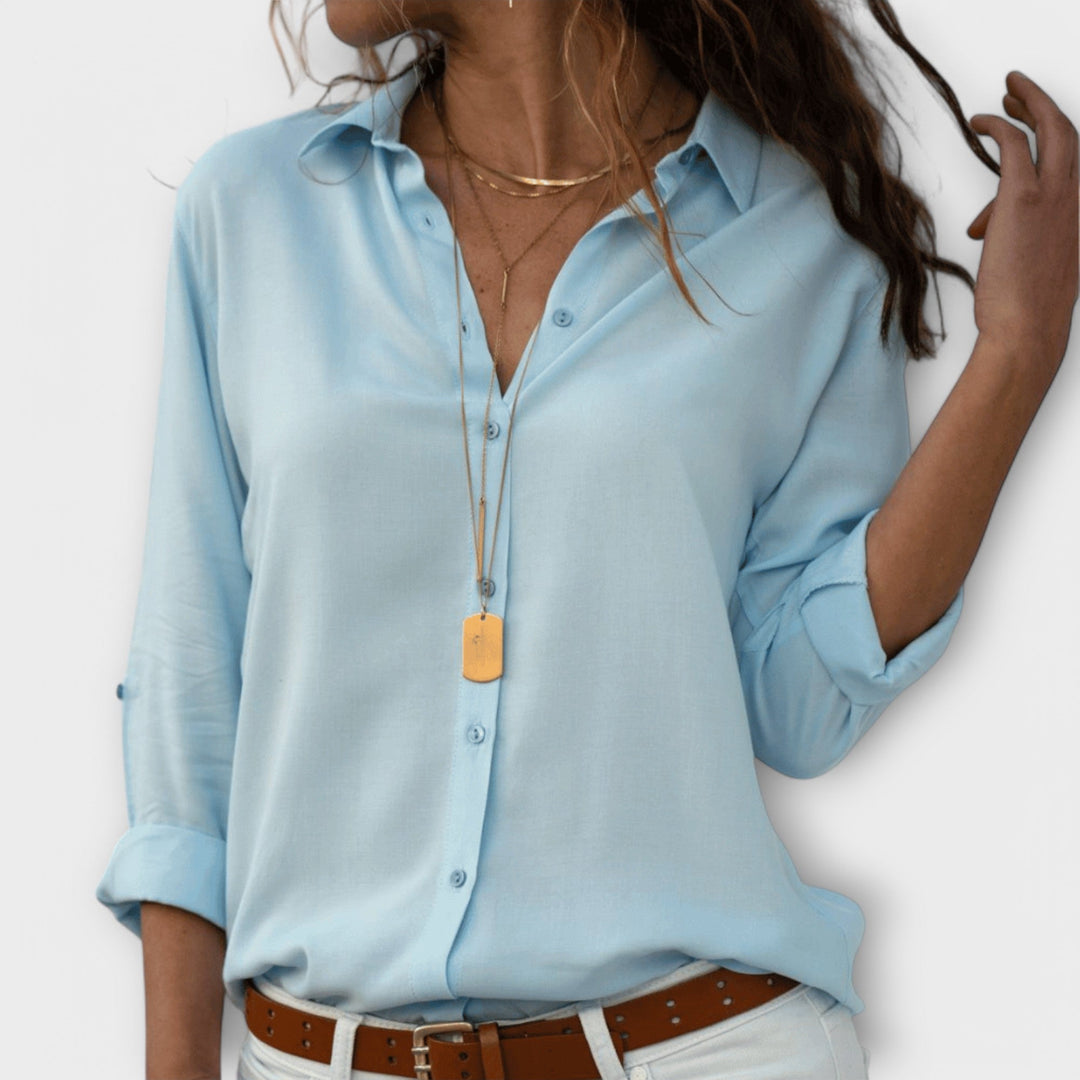 Regina Elegante Bluse in Blau