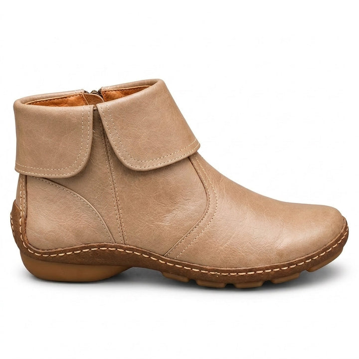 Margot Stiefeletten in Khaki, Seitenansicht