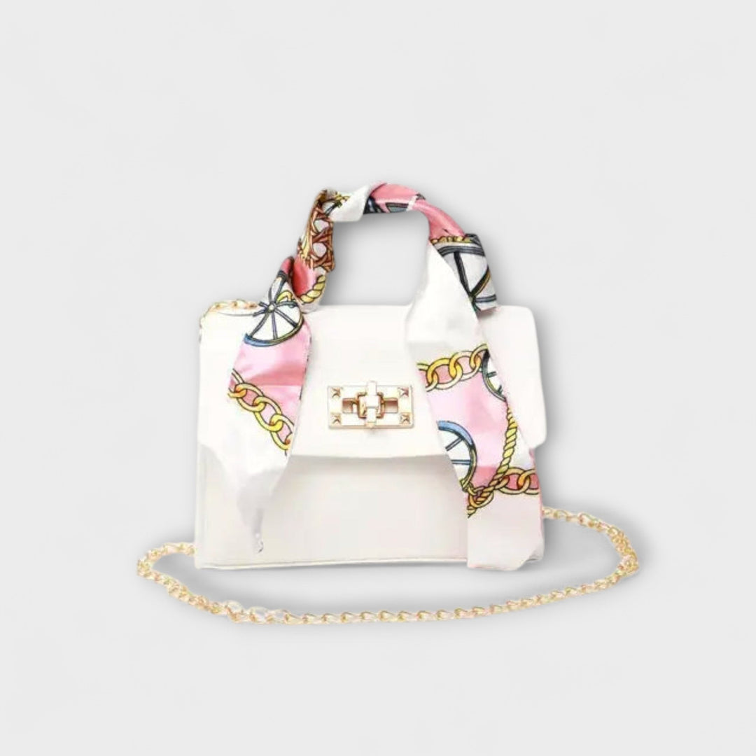 Ines Handtasche mit Schal in Weiss