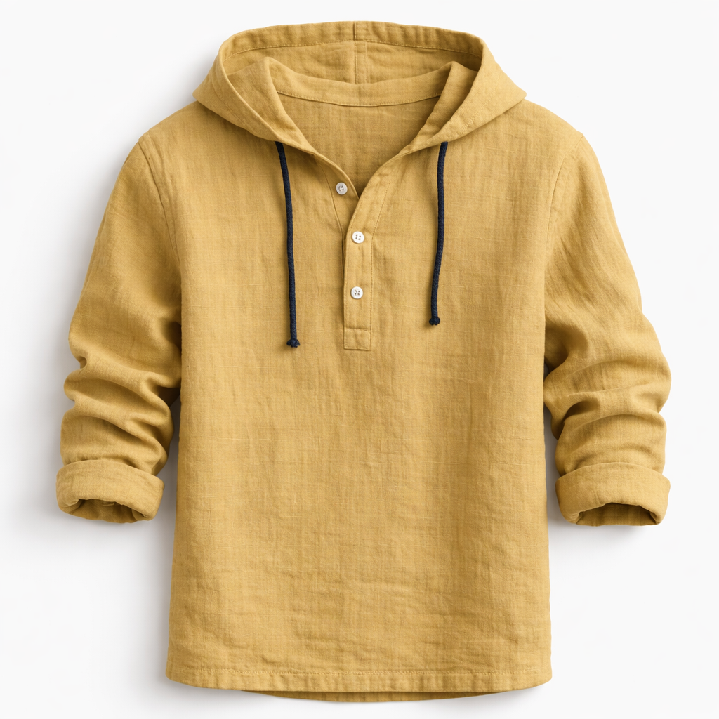Lukas Luxushemd mit Kapuze in Khaki