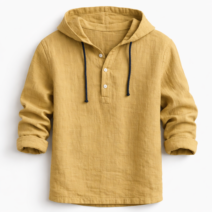 Lukas Luxushemd mit Kapuze in Khaki