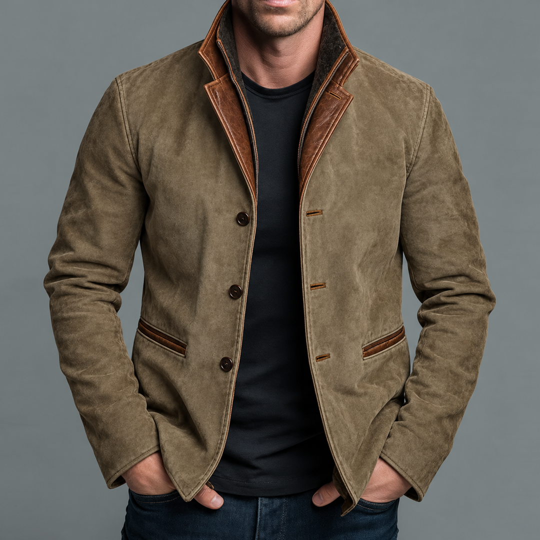 Hans – Elegante Vintage-Jacke in Khaki