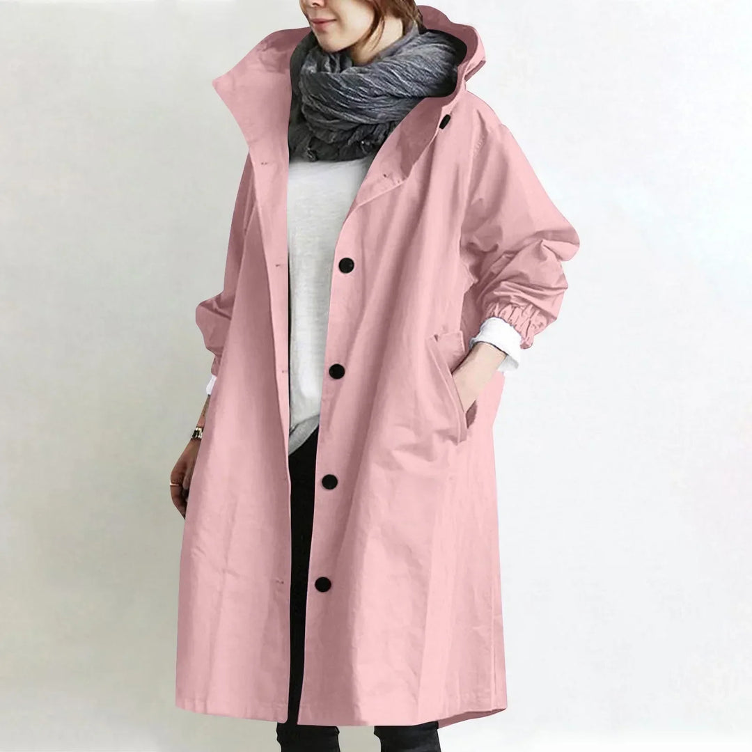 Verena Lange Trenchcoat mit Kapuze in Hellrosa