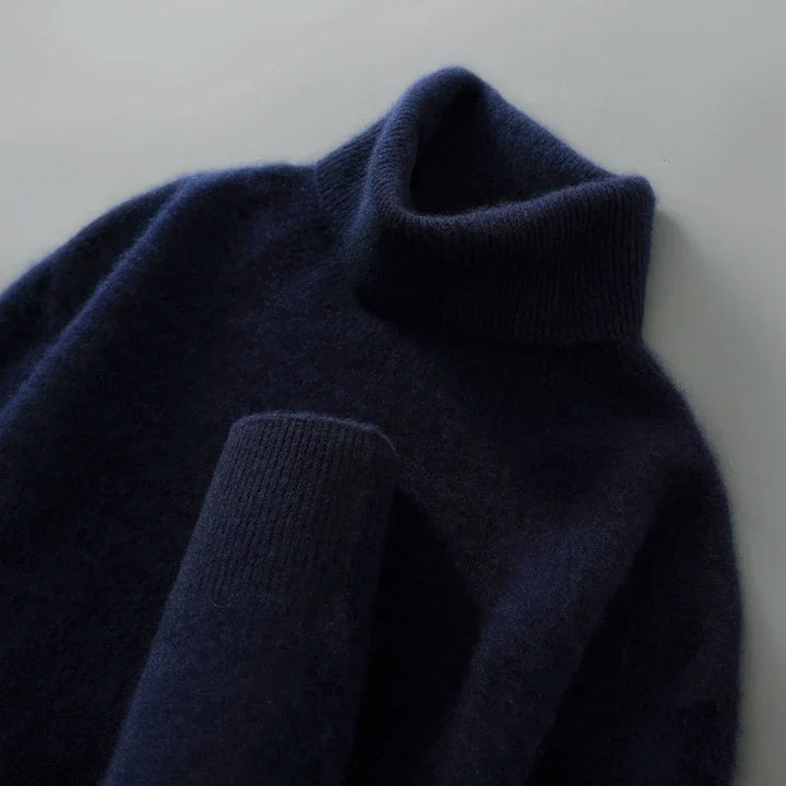 Christian – Rollkragenpullover in Marineblau