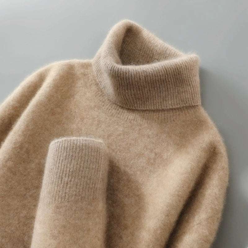 Christian – Rollkragenpullover in Khaki