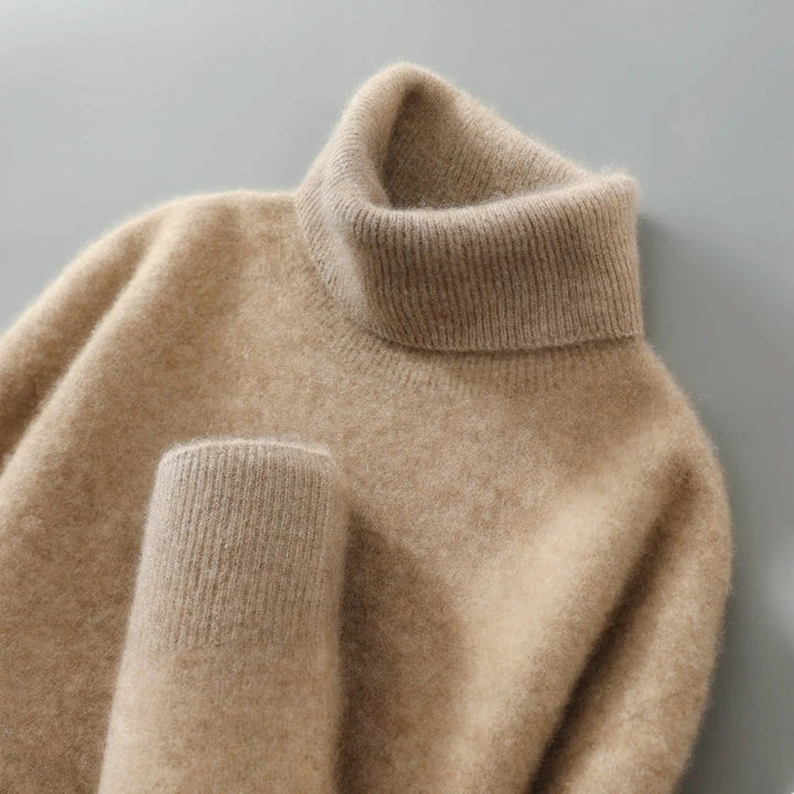 Christian – Rollkragenpullover in Khaki
