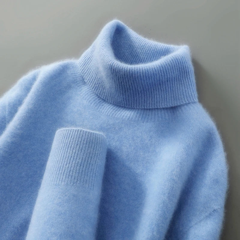 Christian – Rollkragenpullover in Blau