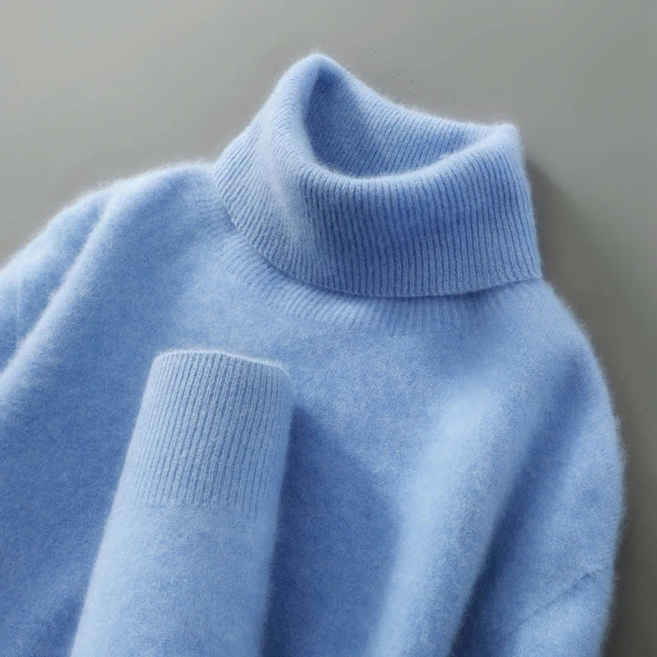 Christian – Rollkragenpullover in Blau
