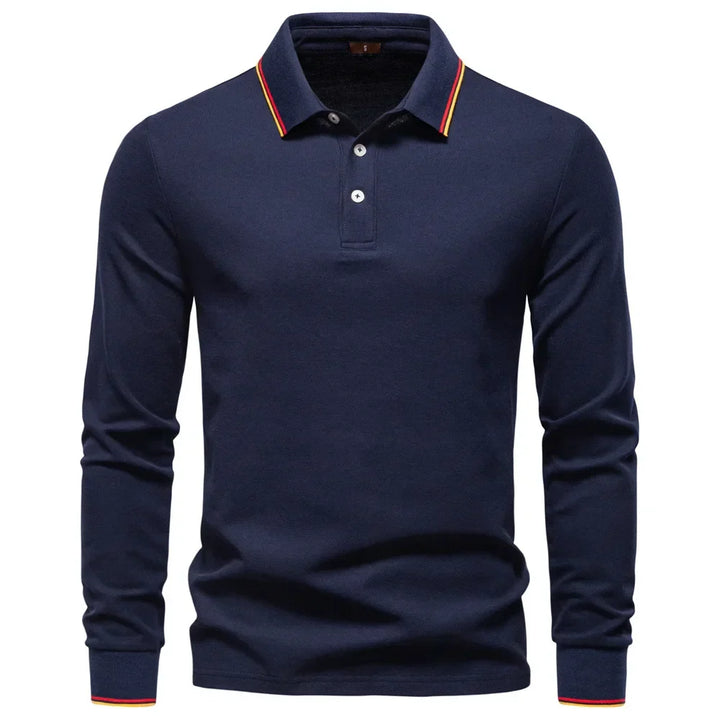 Hansueli – Polo-Pullover in Marineblau