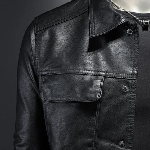 Stefan Rider Jacke, Detail Kragen und Tasche