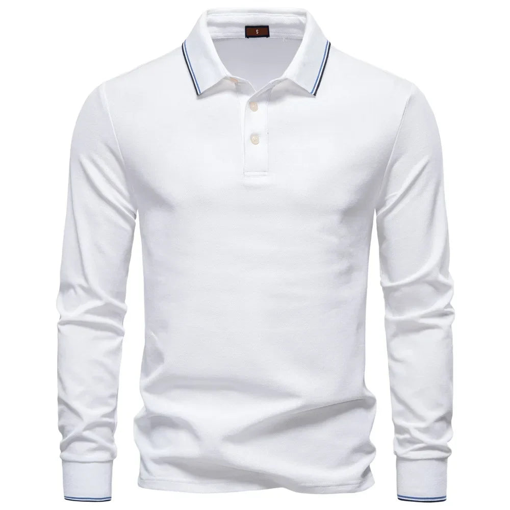 Hansueli – Polo-Pullover in Weiss