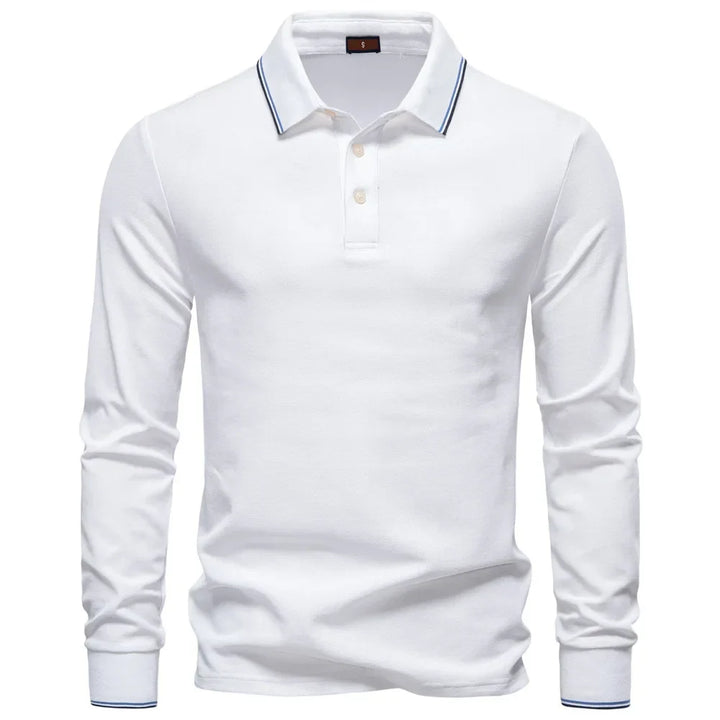 Hansueli – Polo-Pullover in Weiss