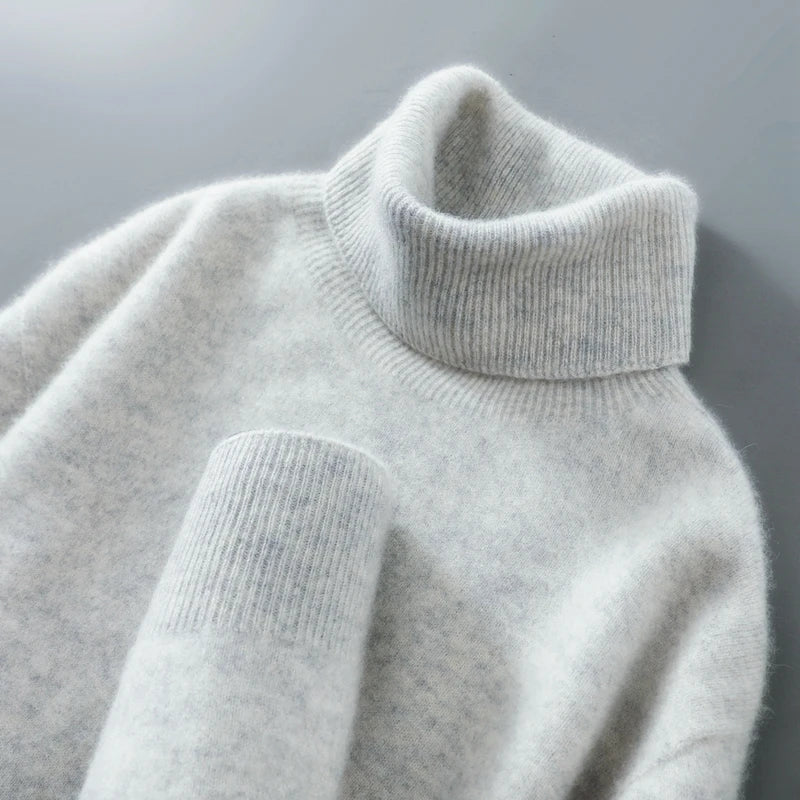 Christian – Rollkragenpullover in Grau